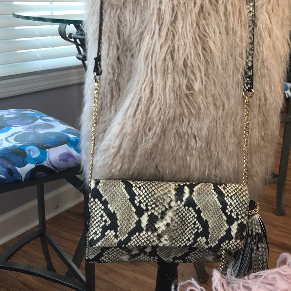 Small  clutch purse .. snake skin pattern